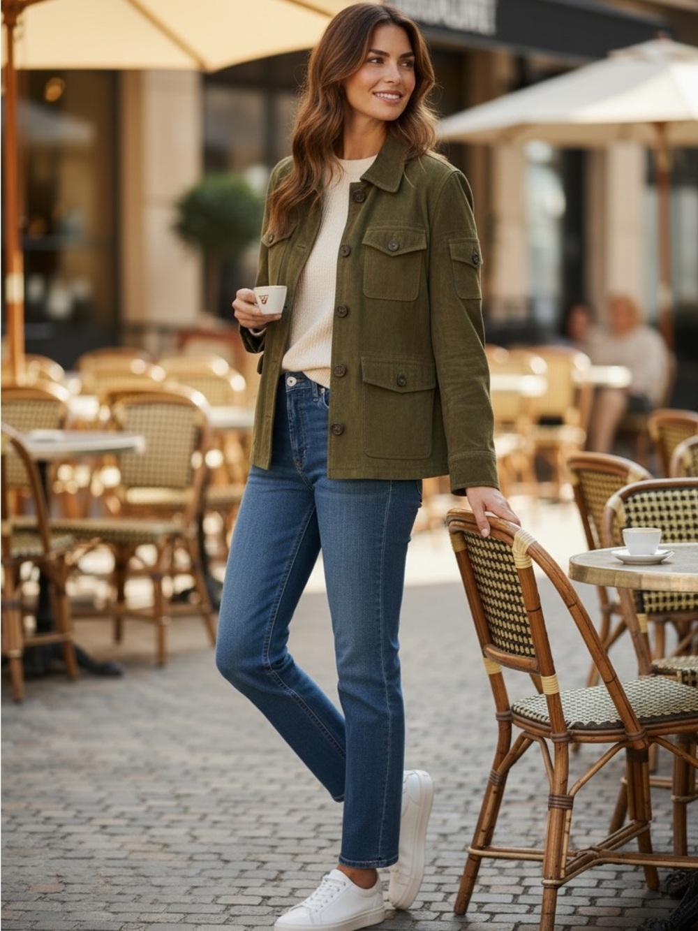 J.Crew Olive Green Leather
Suede Safari Field Jacket Size
M - Picture 2 of 10
